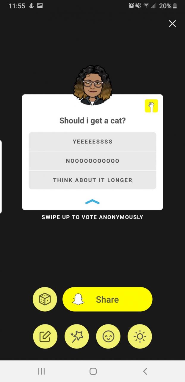 Cómo hacer una encuesta en Snapchat 4