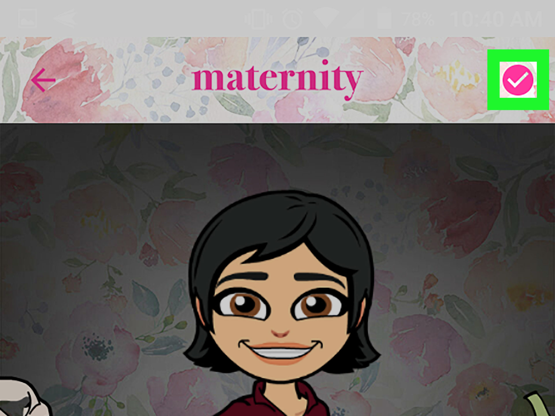 Cómo hacer un Bitmoji embarazada en Snapchat 6