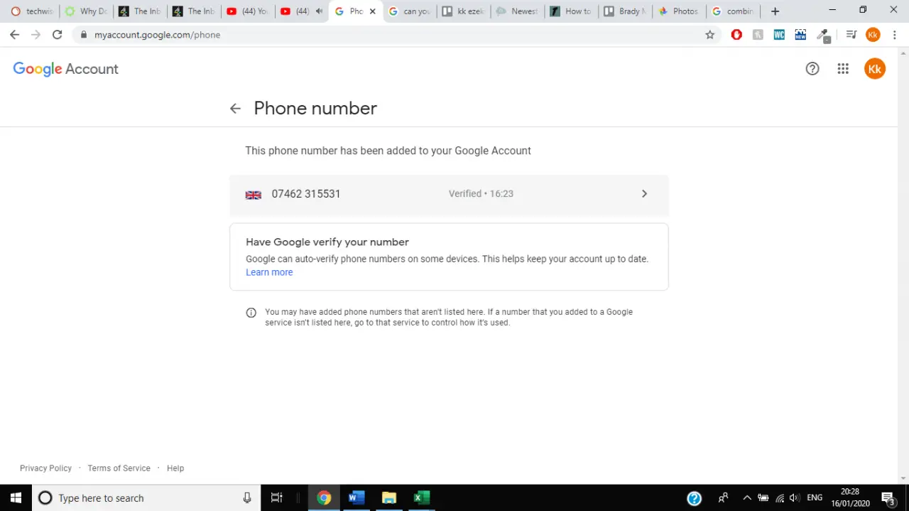 ¿Puedes utilizar el mismo número para dos cuentas de Gmail? 3