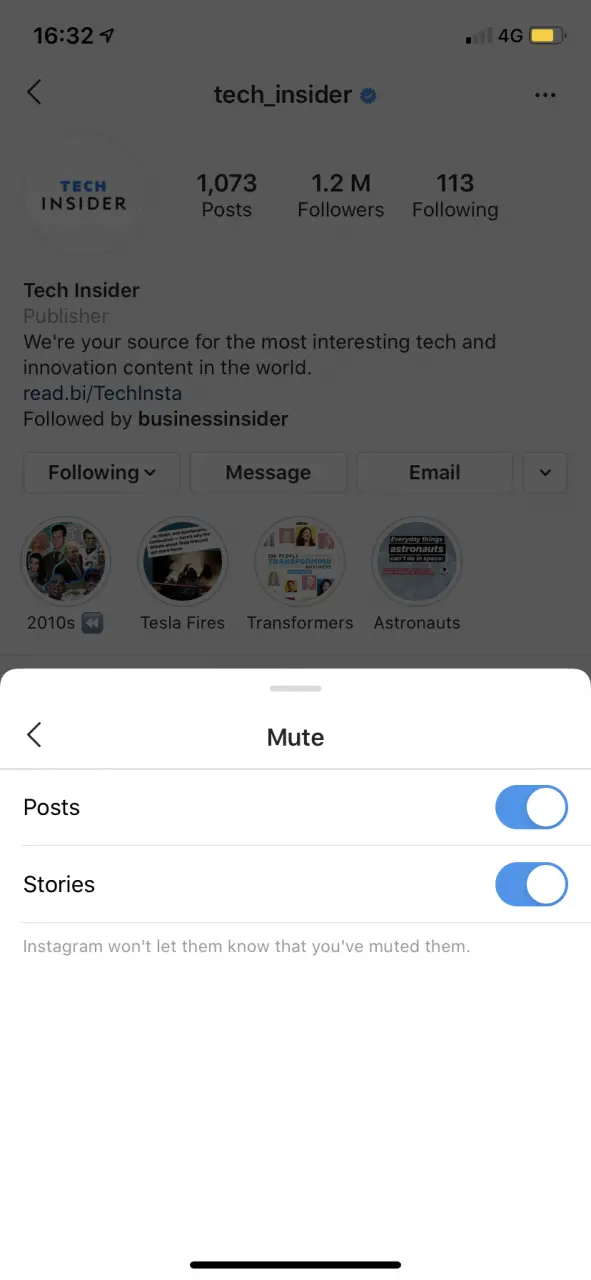 Cómo silenciar a alguien en el Instagram 7