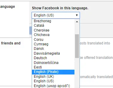 Cómo cambiar el idioma de Facebook para piratear 3
