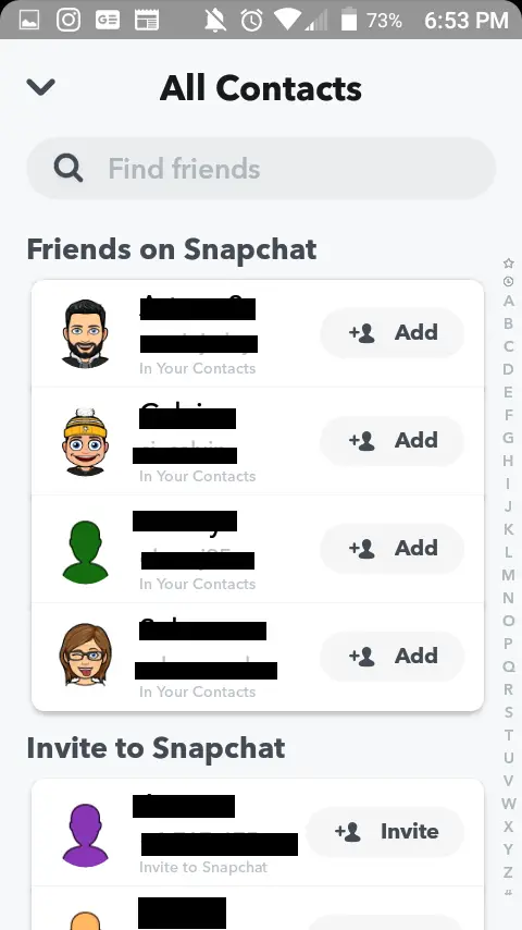 Cómo volver a añadir a alguien en Snapchat 5