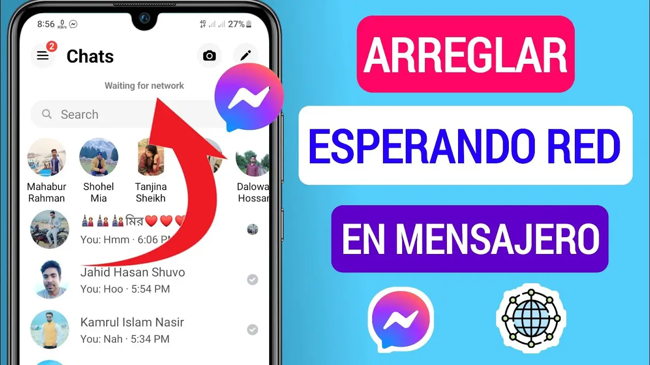 Cómo arreglar el Messenger de Facebook en espera de la red 4