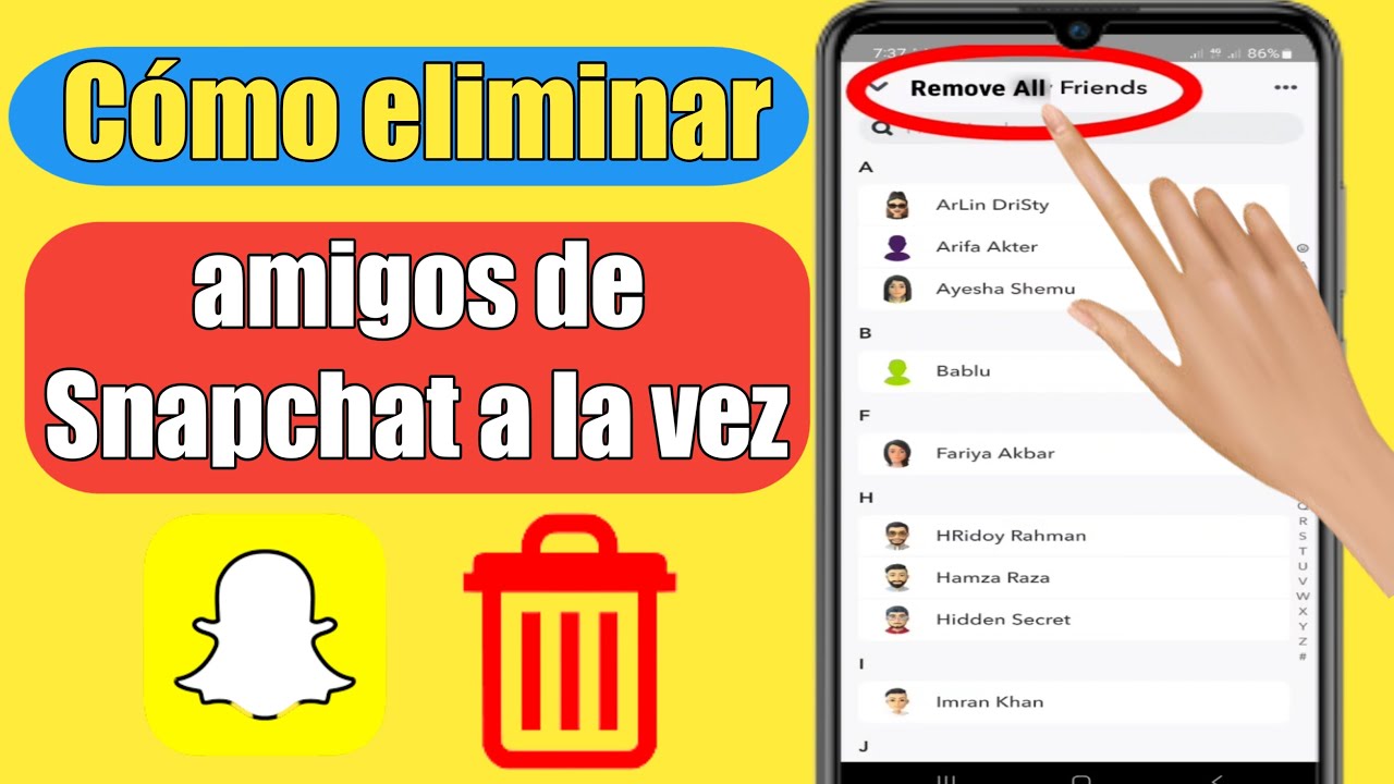 Cómo borrar amigos en Snapchat 8