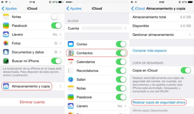 Cómo hacer una copia de seguridad de los contactos de iPhone 39