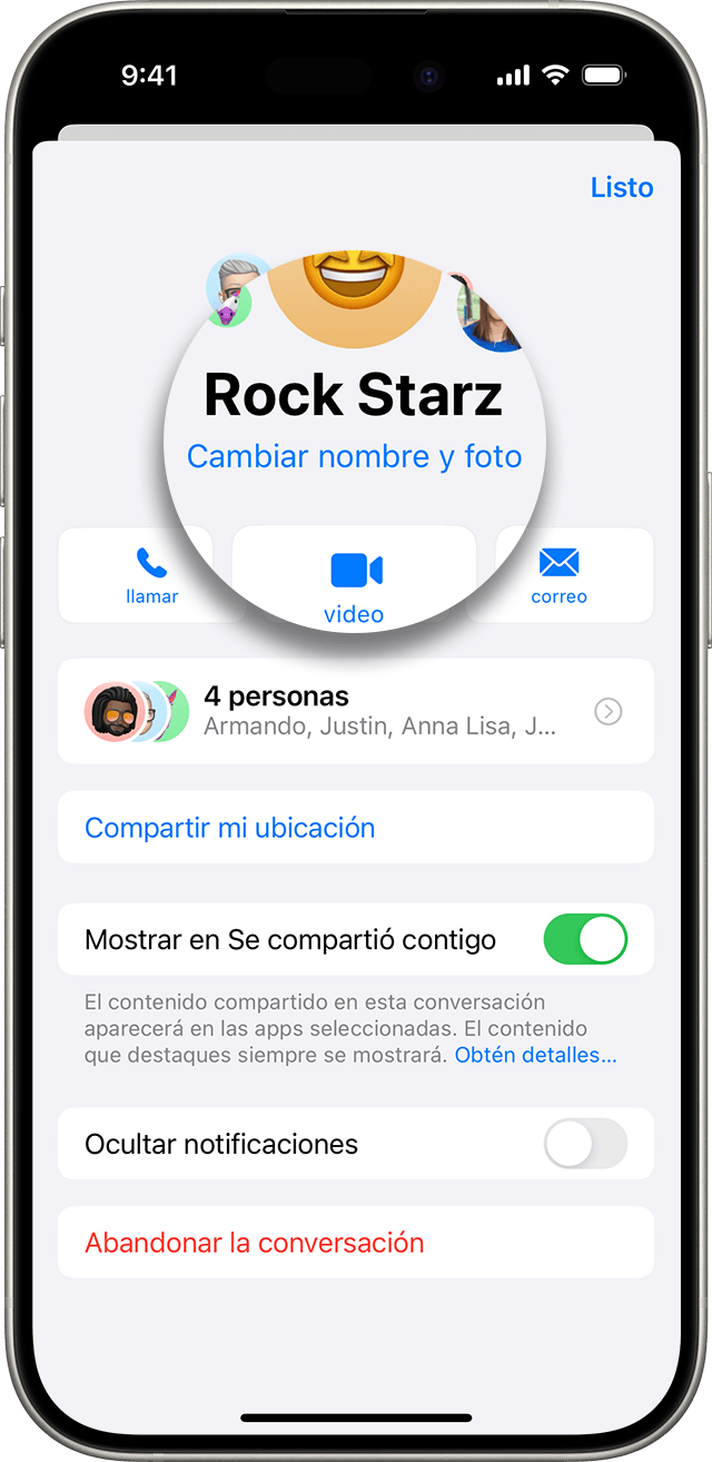 Cómo nombrar el texto del grupo en el iPhone 21