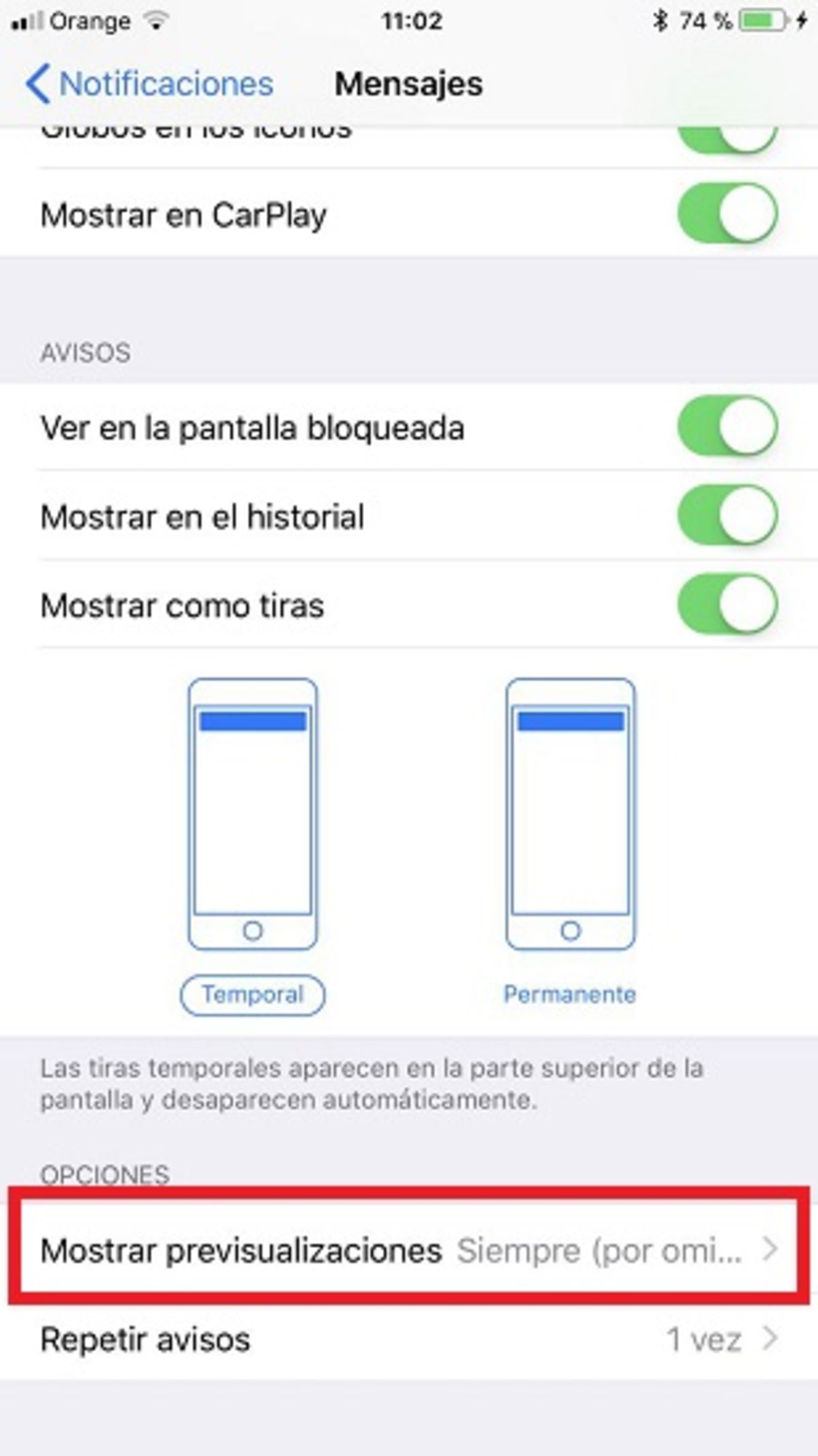 Cómo ocultar iMessage en el iPhone 1