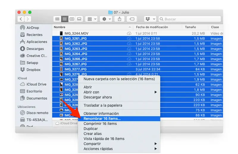 Cómo renombrar múltiples archivos a la vez en Mac 6