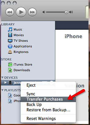 Cómo transferir aplicaciones del iPhone a iTunes 1