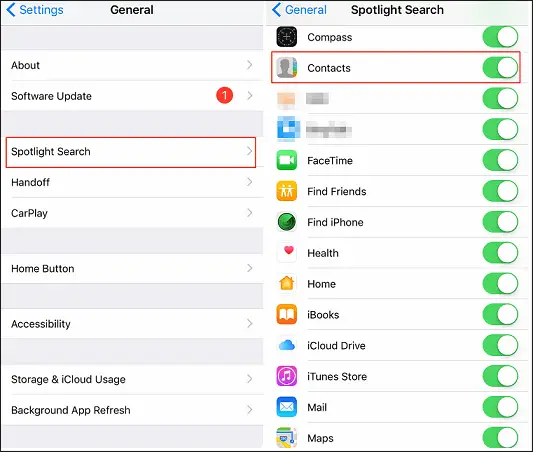 La búsqueda de contactos fijos no funciona en el iPhone 1