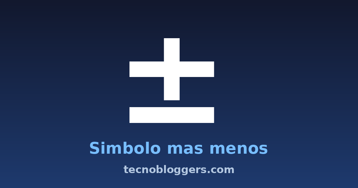 Símbolo más menos en el teclado