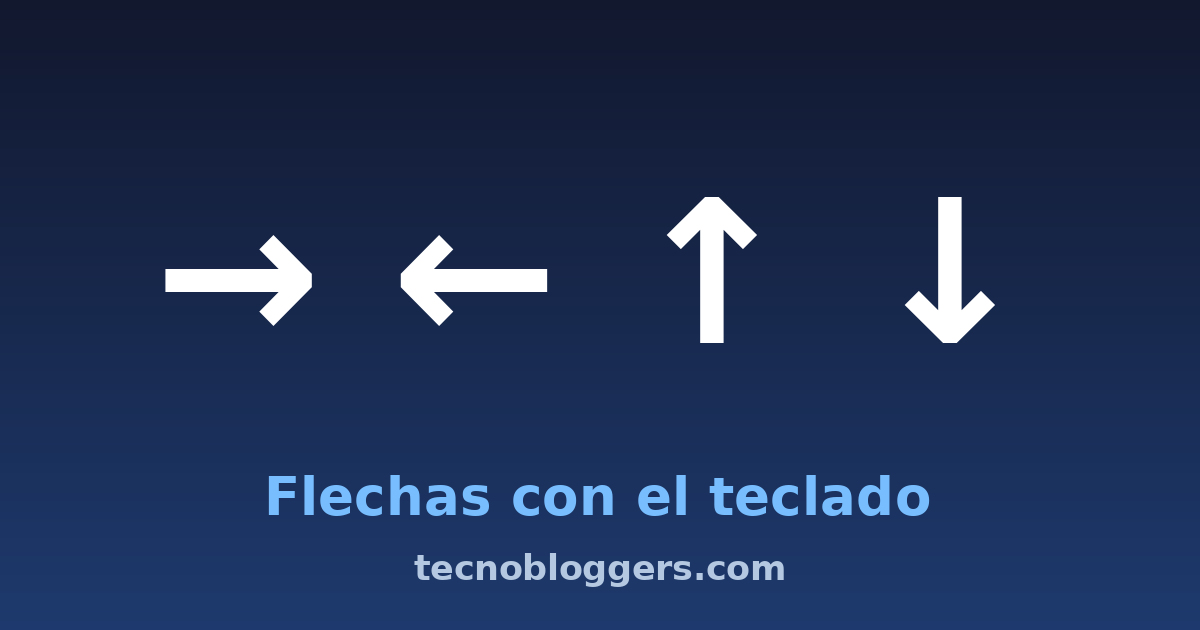 Flechas direccionales con el teclado