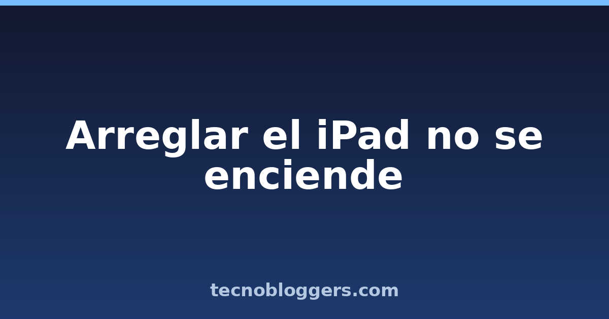 Arreglar el iPad no se enciende