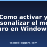 Como activar y personalizar el modo oscuro en Windows 11 Como activar y personalizar el modo oscuro en Windows 11