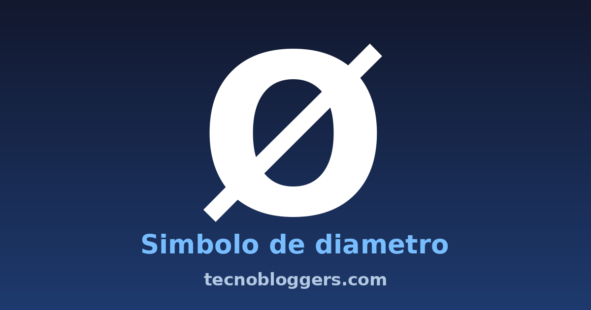 Símbolo de diámetro en el teclado