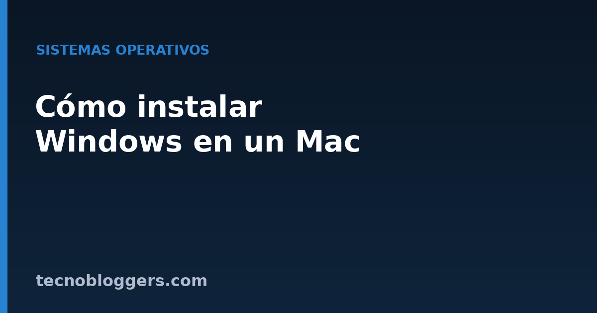 Blog sobre tecnología, trucos y consejos 1 Cómo instalar Windows en un Mac